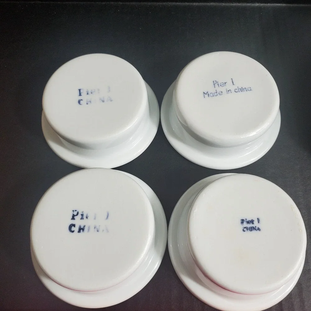 Pier 1 - Set Of 4 White‎ Ramekins & 8